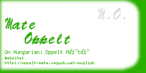 mate oppelt business card